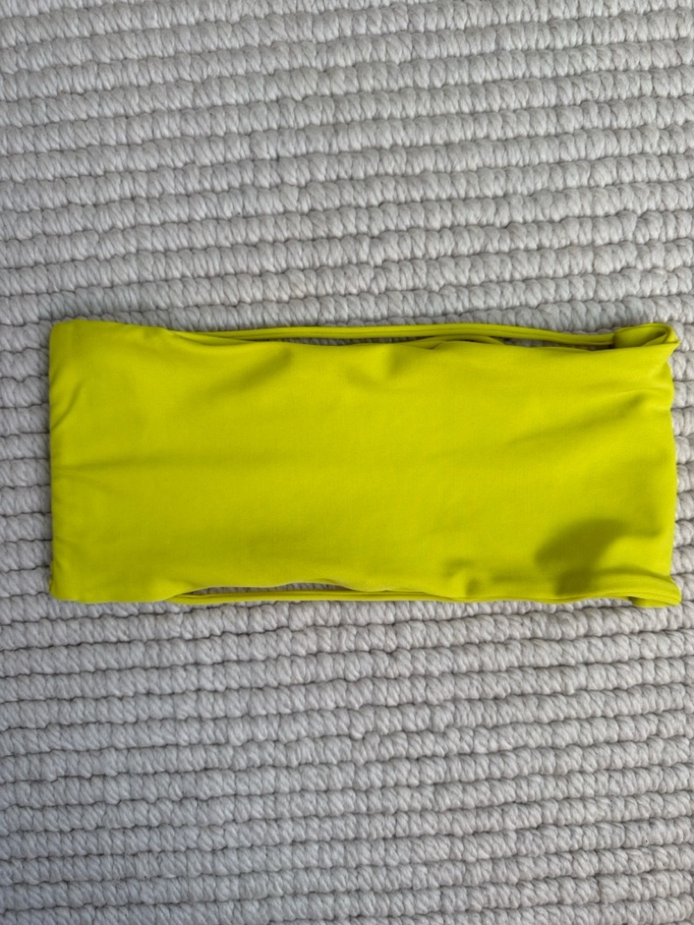 Mikoh Kauai strappy bandeau bikini top neon yellow
